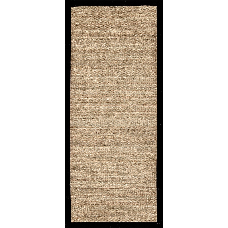 Seagrass with Border Rug | Black