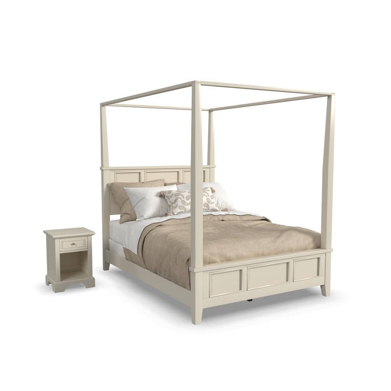 Traditional Queen Bed and Nightstand By Naples