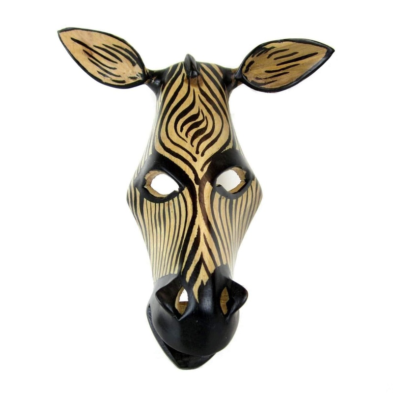 Hand-carved African Zebra Mask – Jedando Handicrafts (H)