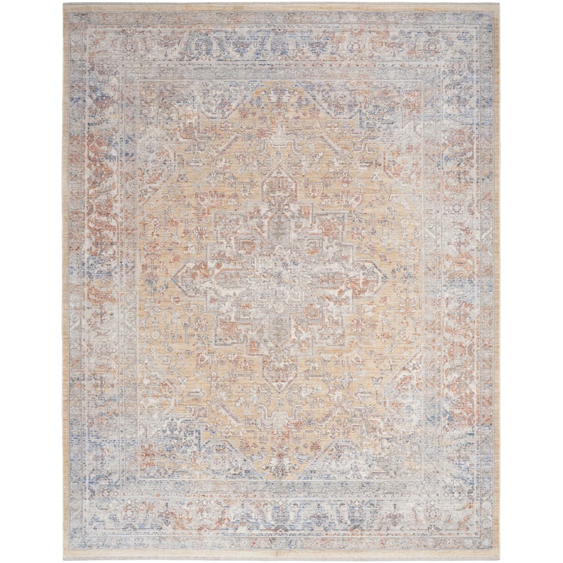 Nourison Elegant Heirlooms 8’6″ x 11’4″ Grey Gold Vintage Indoor Rug