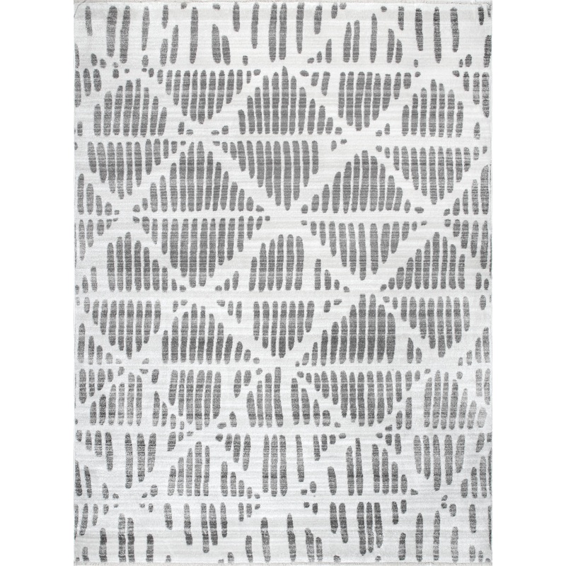 Abstract Lattice Rug | Light Grey
