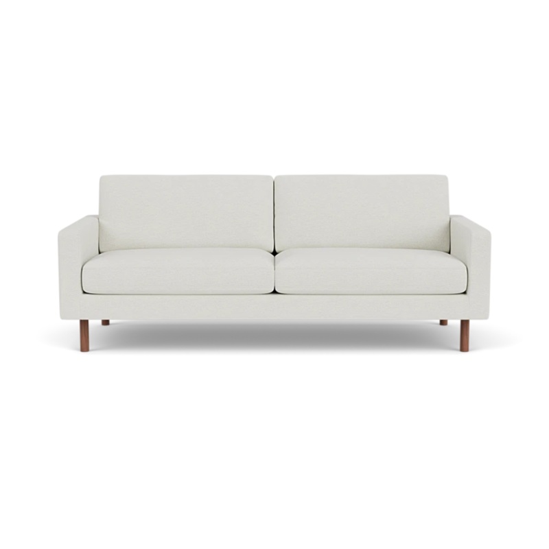 EQ3 Custom Fabric Joan 83″ Sofa – Walnut Leg