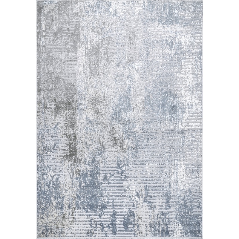 Iris Textured Abstract Rug | Blue