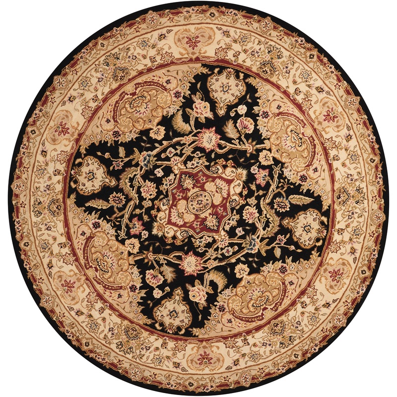 Nourison Nourison 2000 6′ x Round Black Traditional Indoor Rug
