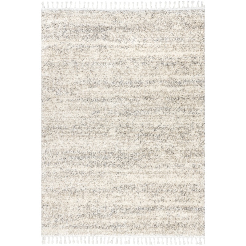 Shaded Shag With Tassels Rug | Ivory