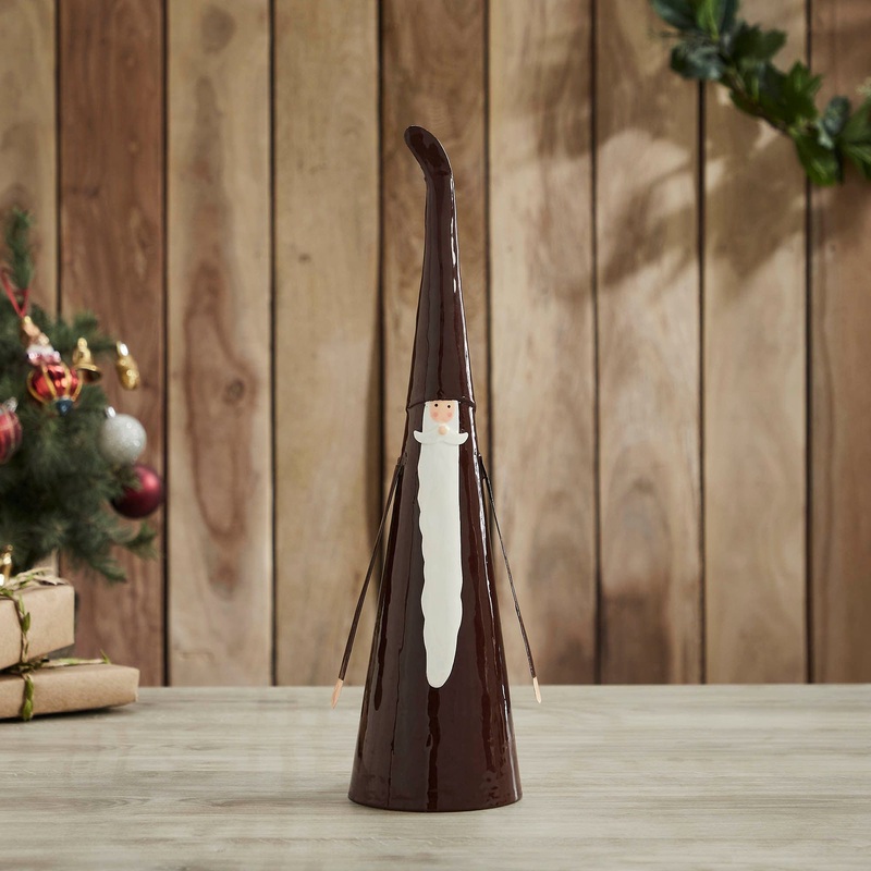 Skinny Santa Figurine Metal 17×4.5×4.5