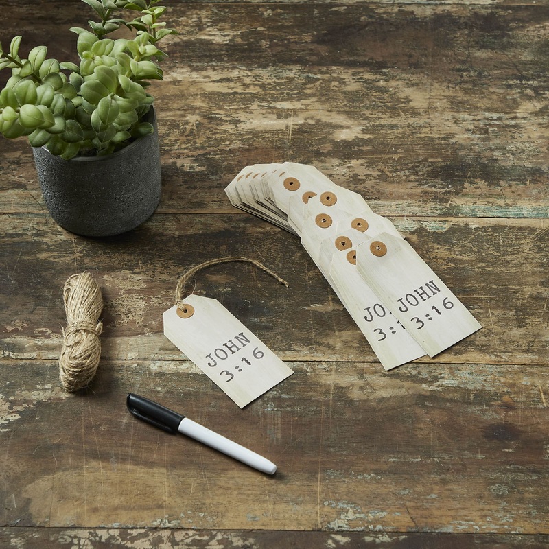 Celebrate Grace John 3:16 Paper Tag 4.75×2.25 w/ Twine Set of 50