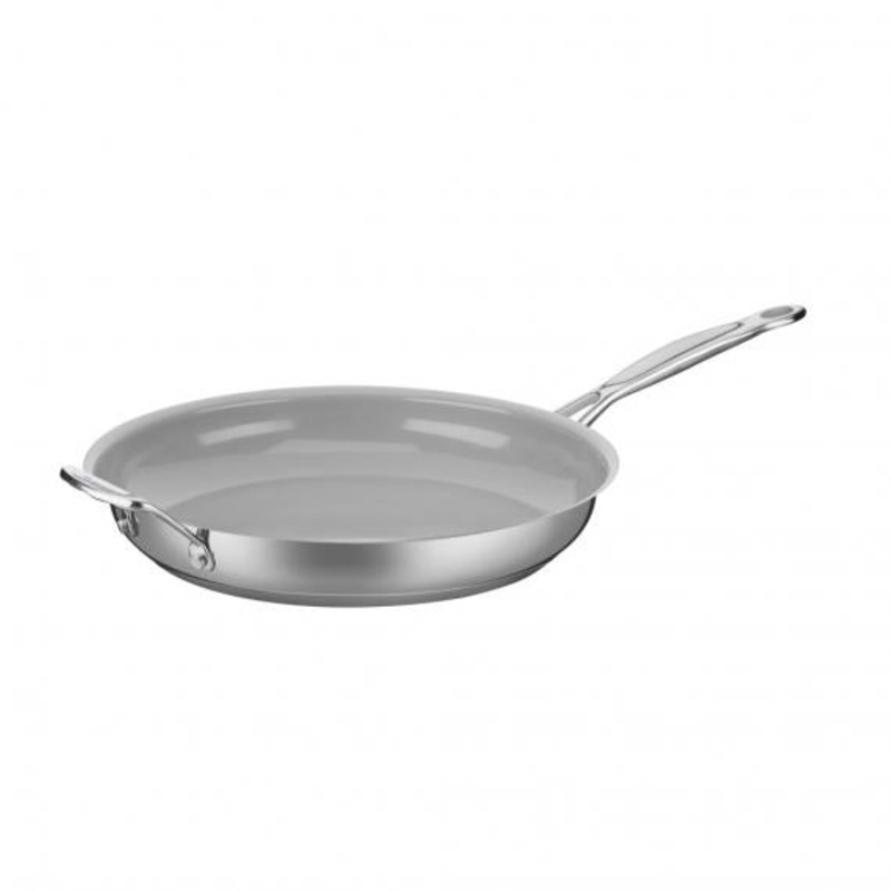 Cuisinart Chef’s Classic 12 inch Stainless Steel ceramic skillet with helper handle