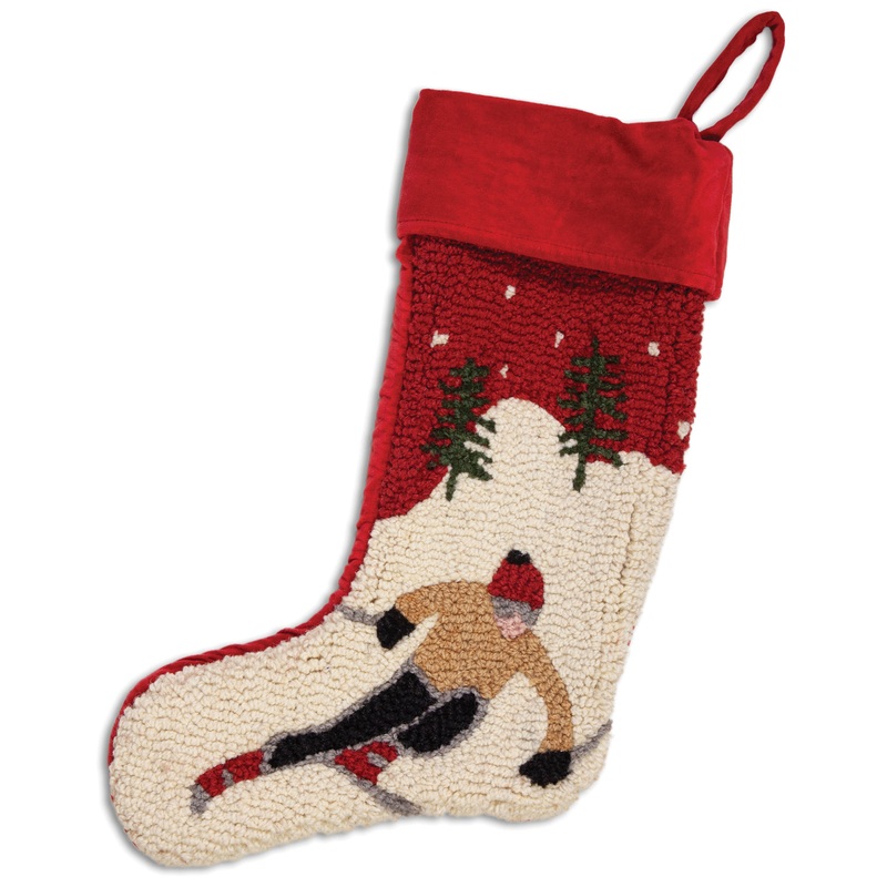 Skier – 9″ x 20″ Christmas Stocking