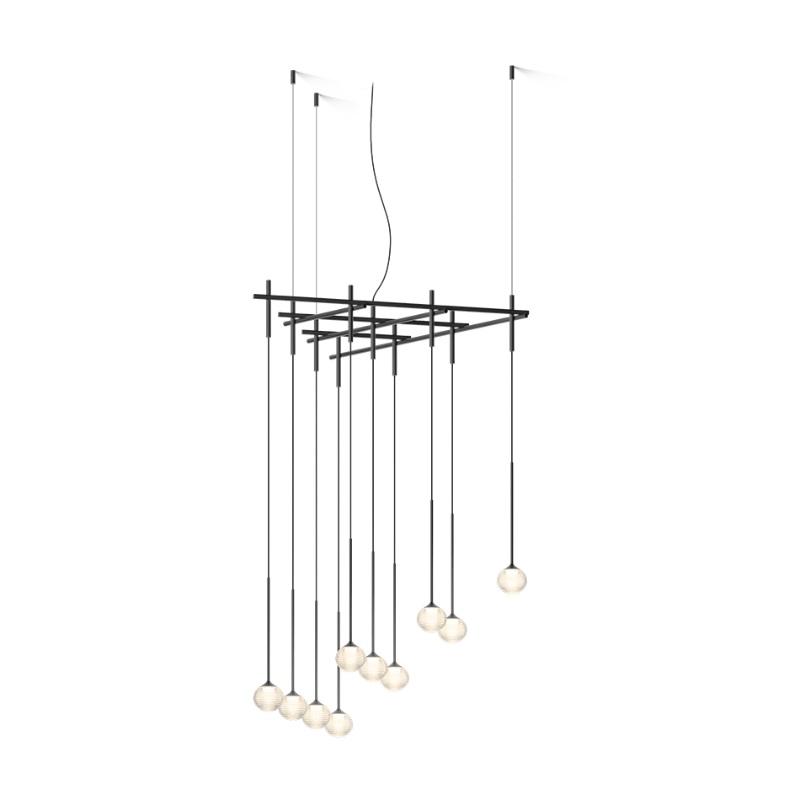 Vibia 0827 Algorithm 10-lt 30″ LED Multi-Light Pendant