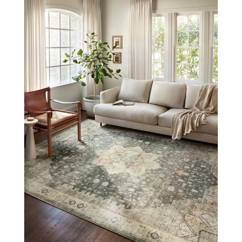 Loloi II Rosette Rug | Slate / Ivory