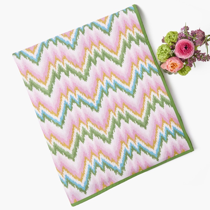Magdalena Green & Pink Tablecloth