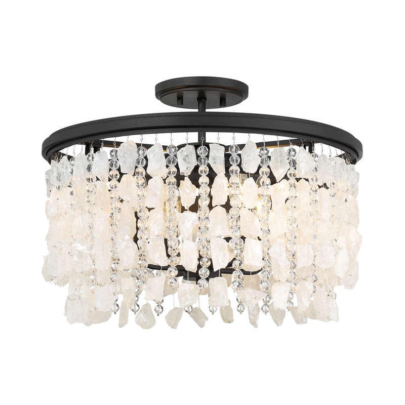 Shimmering Elegance Semi Flush Mount Ceiling Light