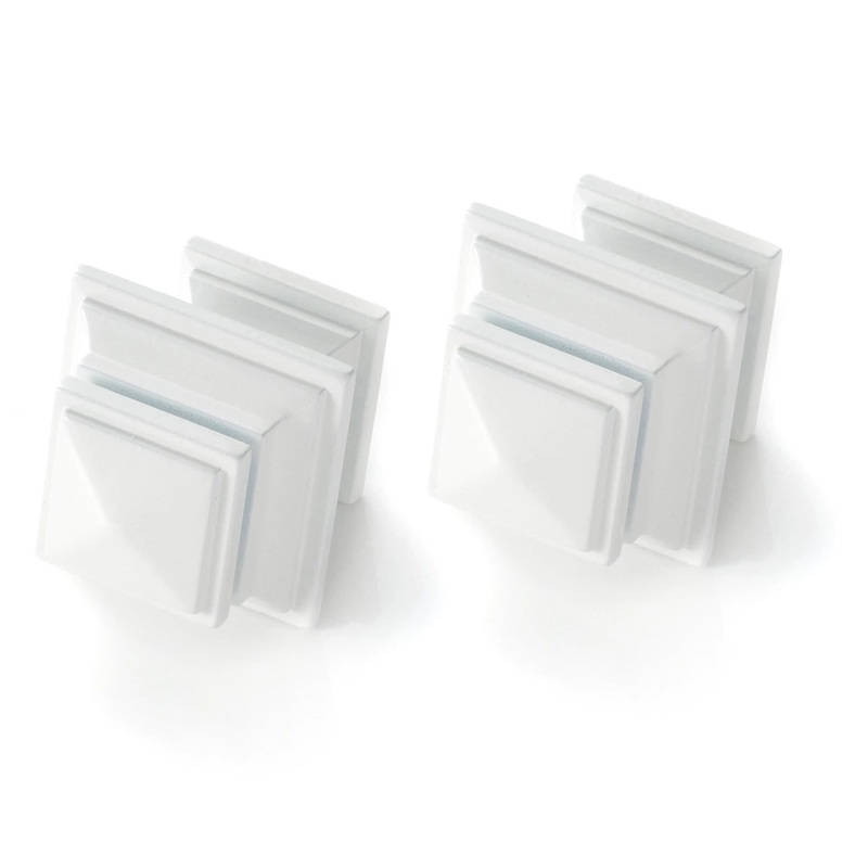 Square Finials | White