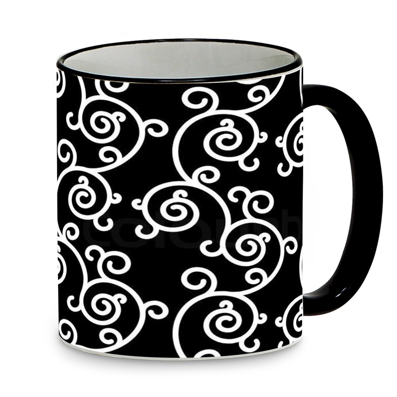 SUBLIMART: B&W Beauty  – Mug featuring a dramatic swirl design in black and white
