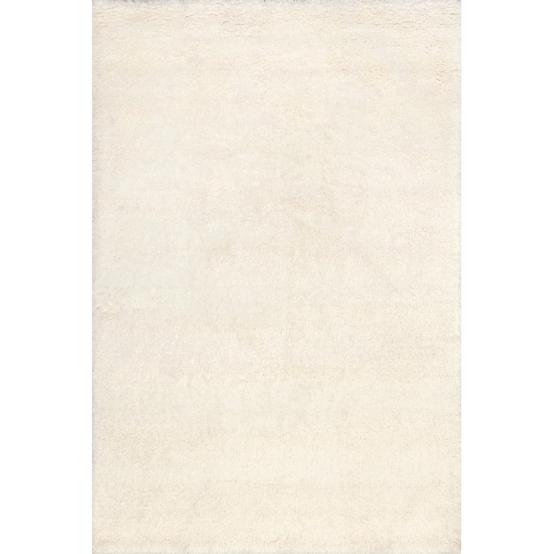 Wool Moroccan Shag Rug | Solid Ivory