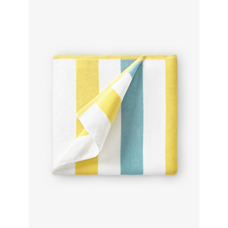 Yellow Sea Glass Cabana Beach Towel