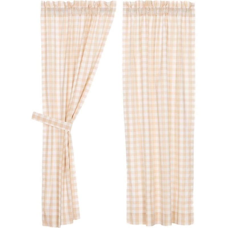 Annie Buffalo Tan Check Short Panel Set of 2 63×36