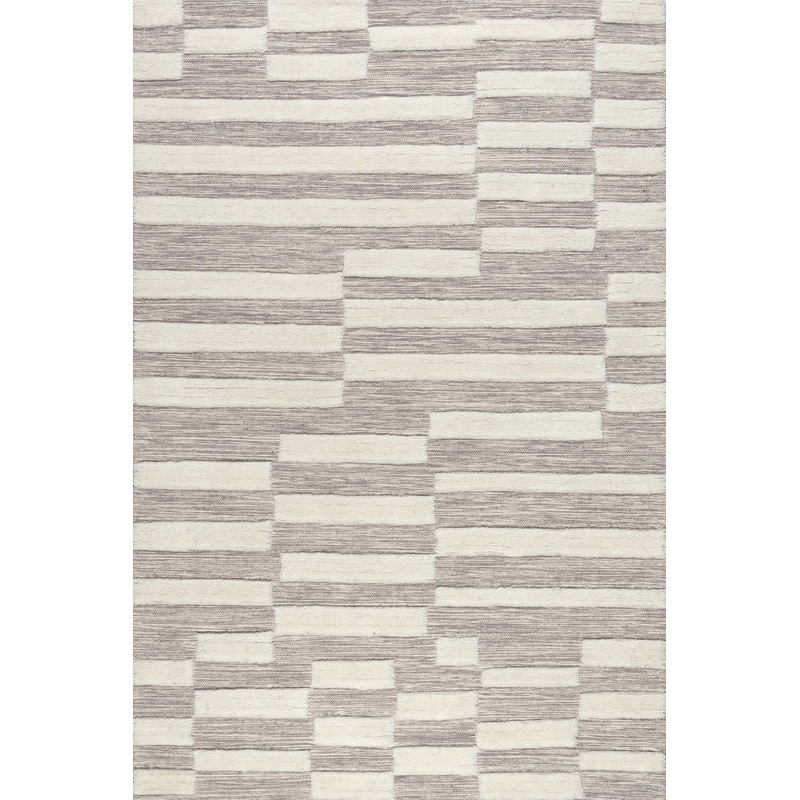 Baja Broken Stripe Rug | Ivory