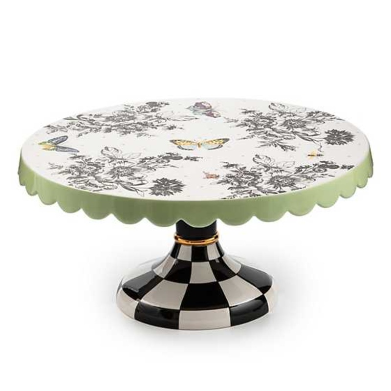 Butterfly Toile Pedestal Platter – Large