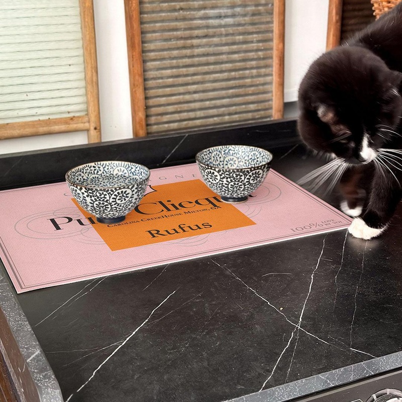 Custom Purr Cliequot PetFlat – Premium Vinyl Mat
