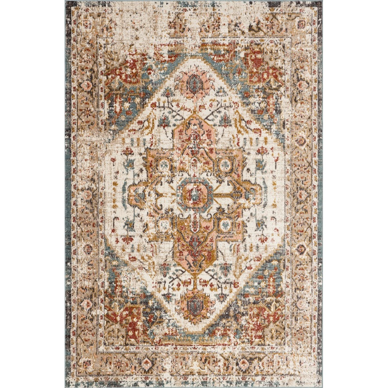 Fading Herati Medallion Rug | Beige