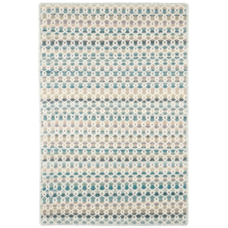 Poppy Handwoven Wool Rug | Blue