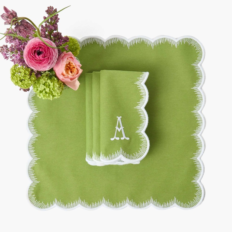 Apple Green Isabella Napkins (Set of 4)