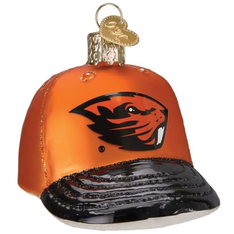 Old World Christmas Glass Blown Tree Ornament, Oregon Baseball Cap