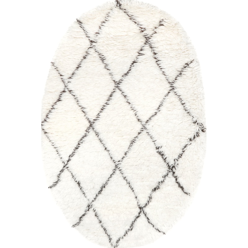 Wool Moroccan Shag Rug | Ivory