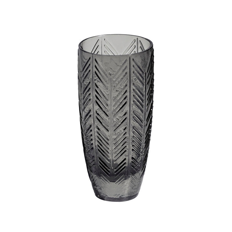Champagne Glasses ZIG ZAG Set of 6  Grey 11 oz, diam. 2.5″, H 5.5″