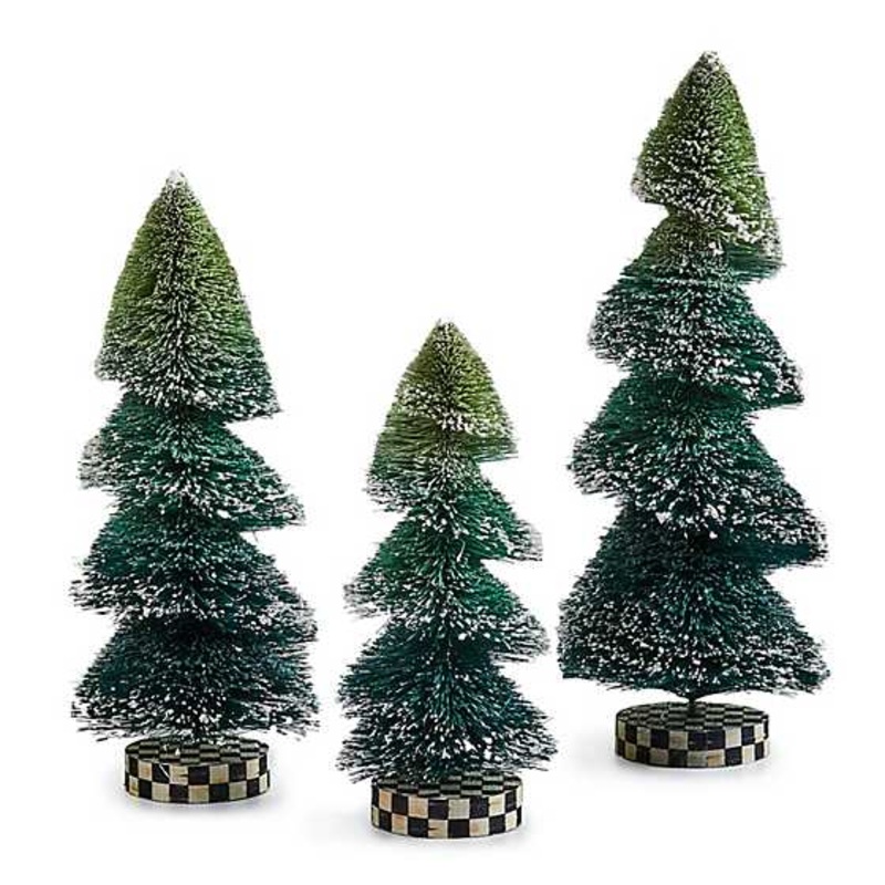 Farmhouse Holiday Bottle Brush Trees – Set of 3