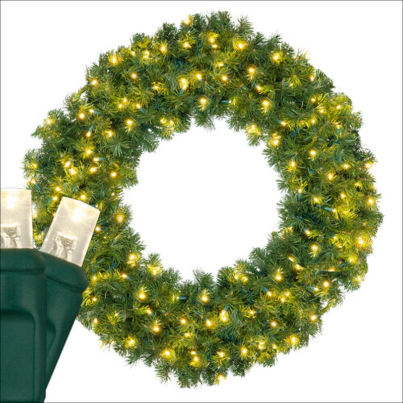 48″ Olympia Pine Pre Lit  LED Holiday Wreath