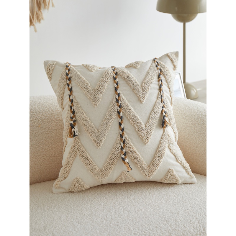 Chevron Tufted Pillow