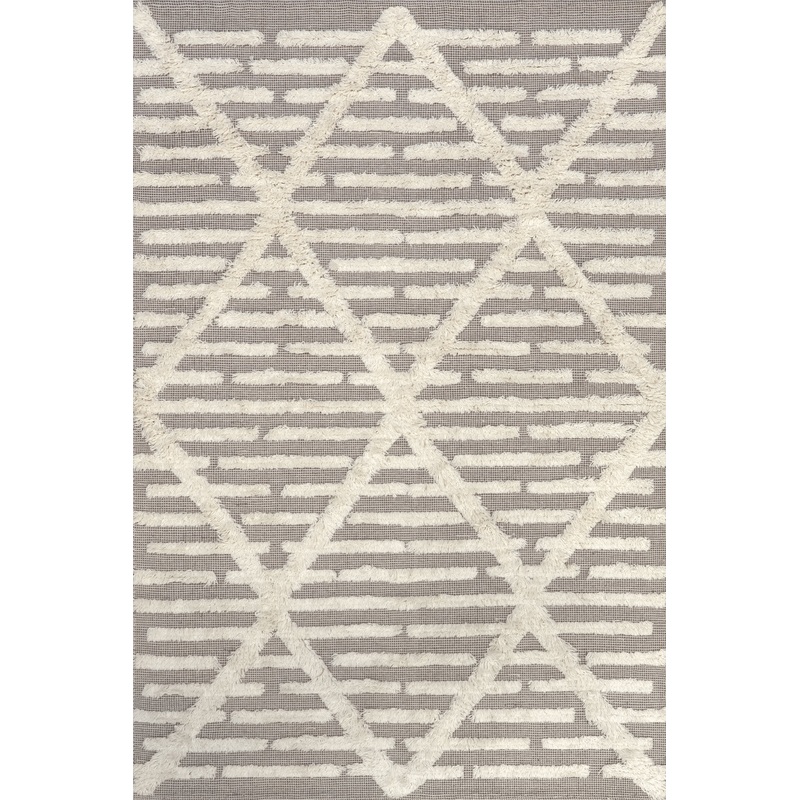 Emmey Modern Trellis Rug | Beige
