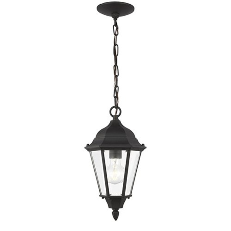 Generation 60938 Bakersville 1-lt 8″ Outdoor Pendant, Clear Beveled Glass