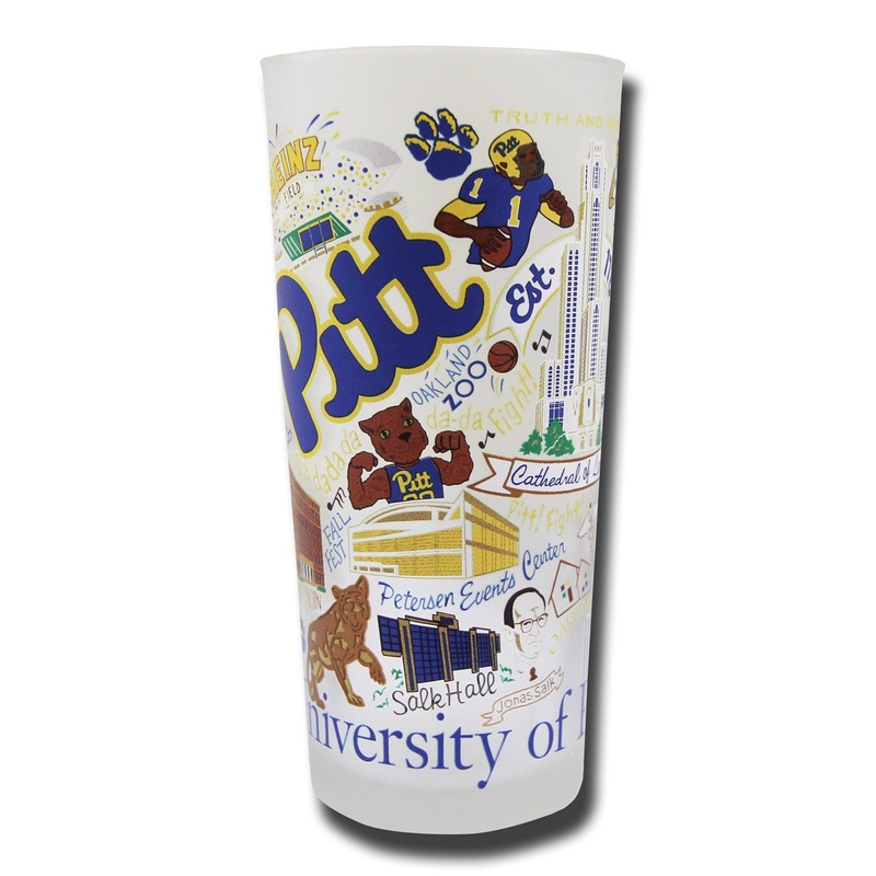 Pittsburgh, University of Collegiate Drinking Glass