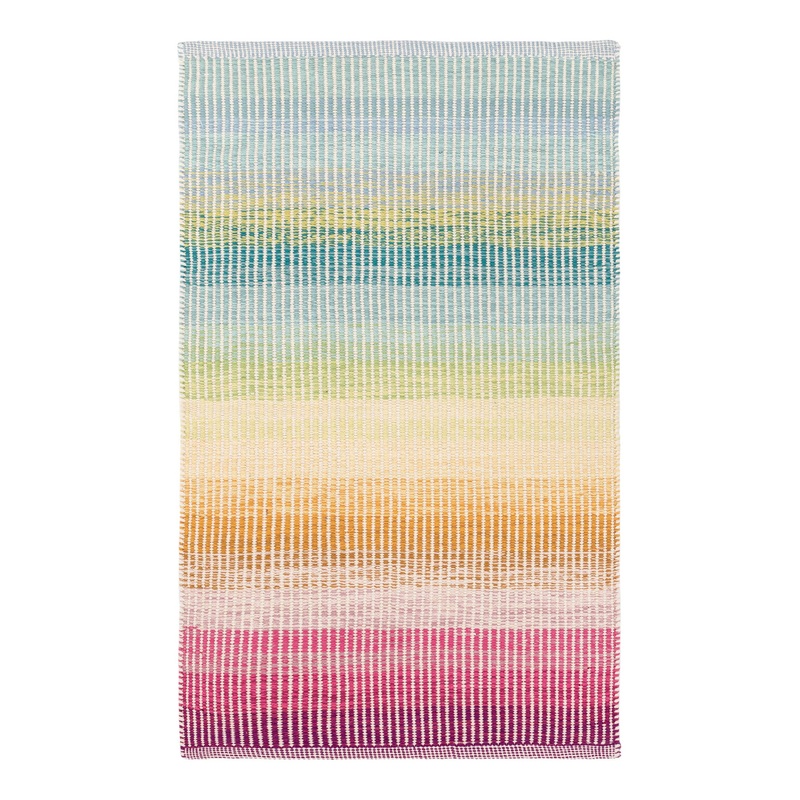 Watercolor Horizon Handwoven Cotton Rug | Multi