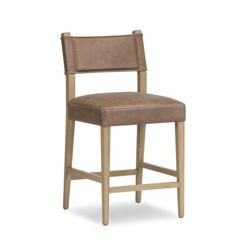 Ferris Counter Stool – Brown Leather