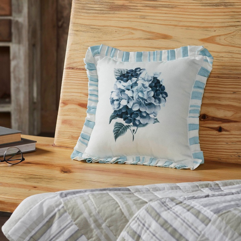 Finders Keepers Hydrangea Ruffled Pillow 12×12