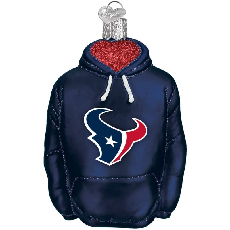 Old World Christmas Blown Glass Ornament for Christmas Tree, Houston Texans Hoodie