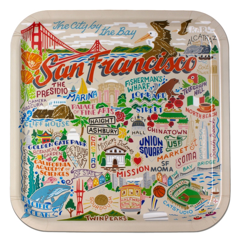 San Francisco City Birchwood Tray
