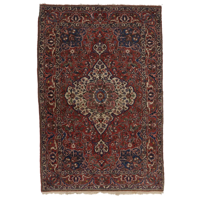 ANTIQUE PERSIAN BAKTIAR  4’5″ x 7’1″