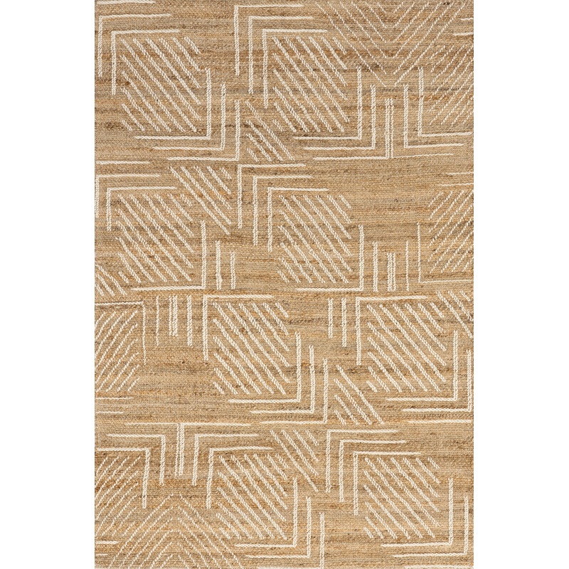 Luella Geometric Jute Rug | Natural