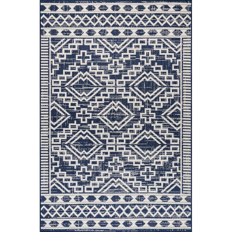 Moroccan Diamond Indoor/Outdoor Rug | Blue