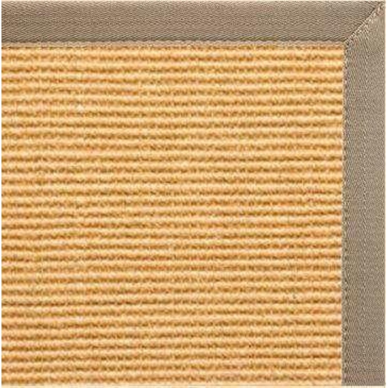 Tan Sisal Rug with Putty Canvas Border