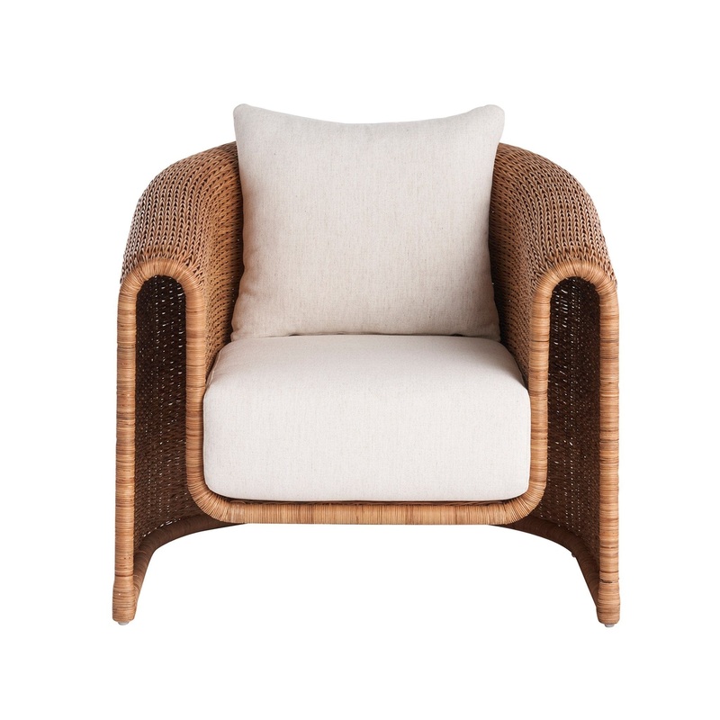 Fishbone Rattan Lounge Chair