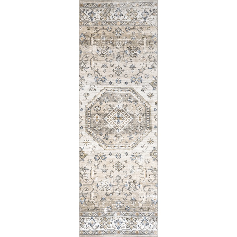 Timeless Charm Spill Proof Washable Rug | Beige