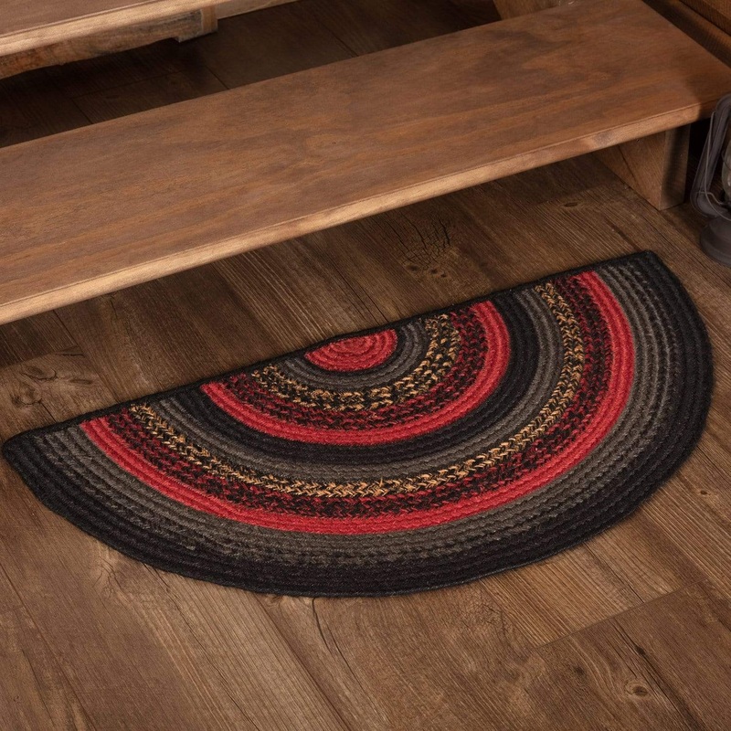 Cumberland Jute Rug Half Circle w/ Pad 16.5×33