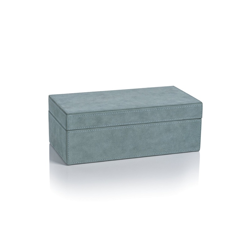 Suede Lux Bone Box-Rectangular